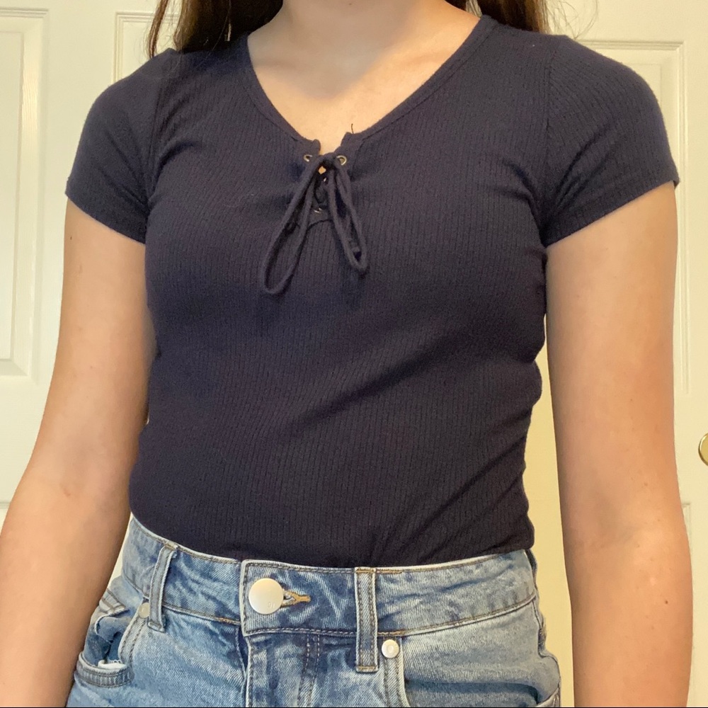 Lace Up Hollister Top